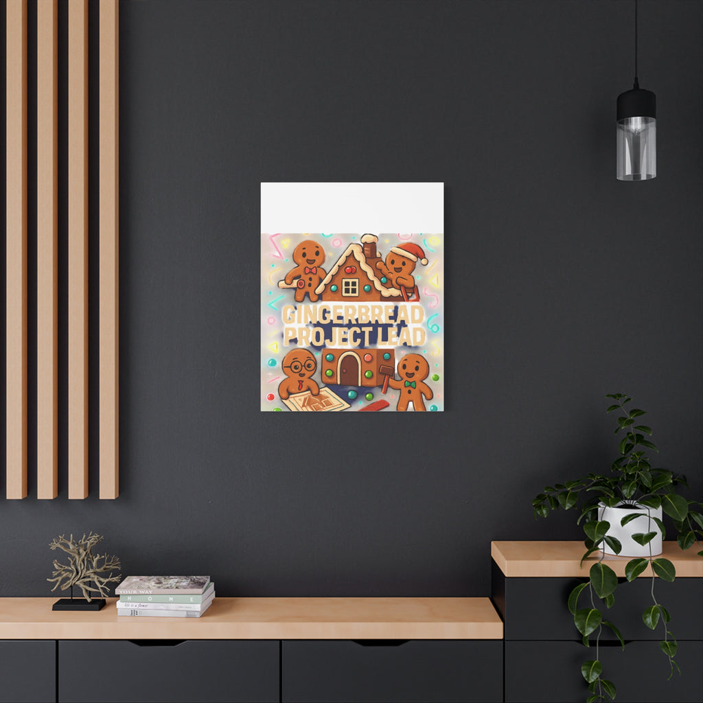 Gingerbread Project Lead Canvas Art — Holiday Kitchen Wall Decor