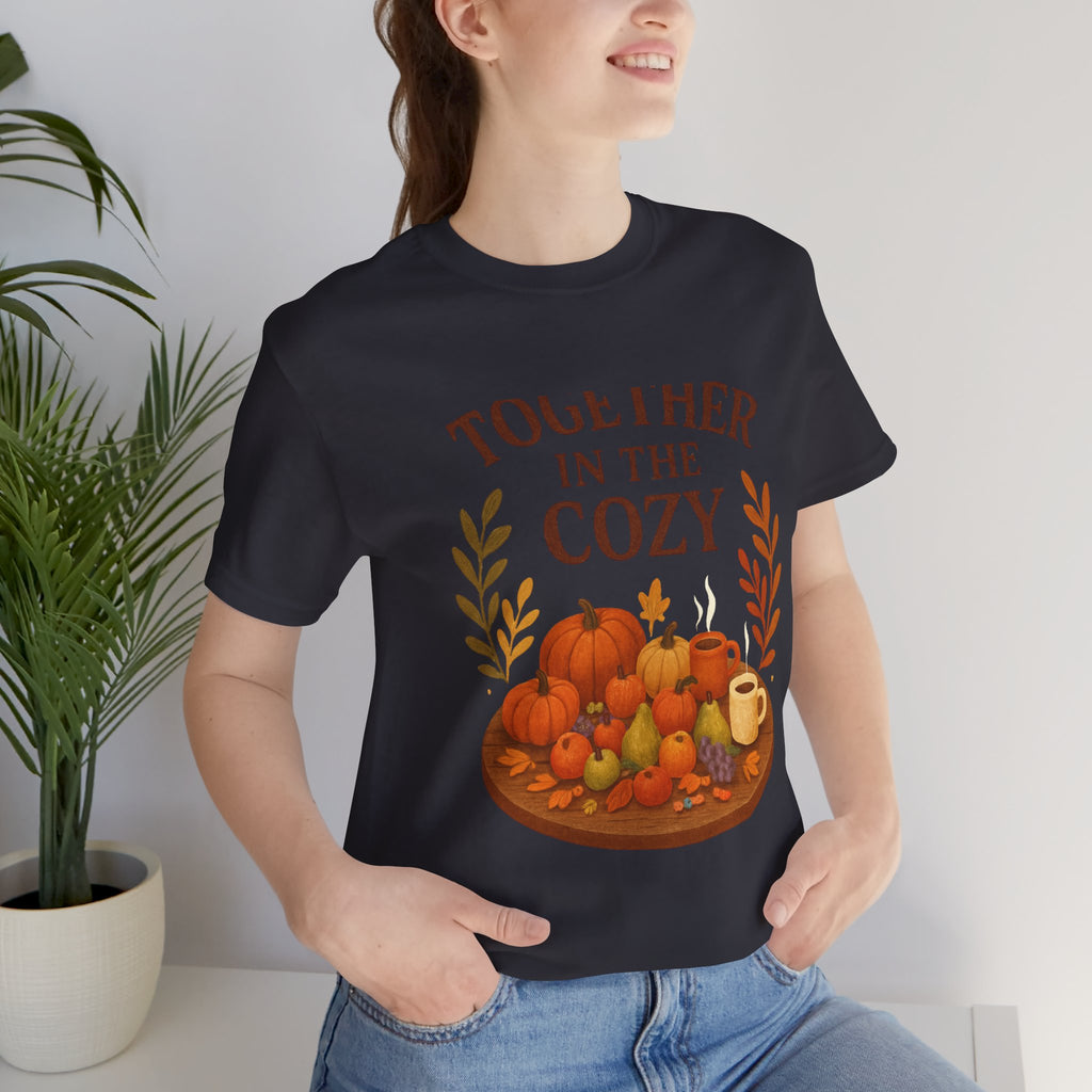 Cozy Together Fall Tee — "Together in the Cozy" Pumpkin Autumn Shirt