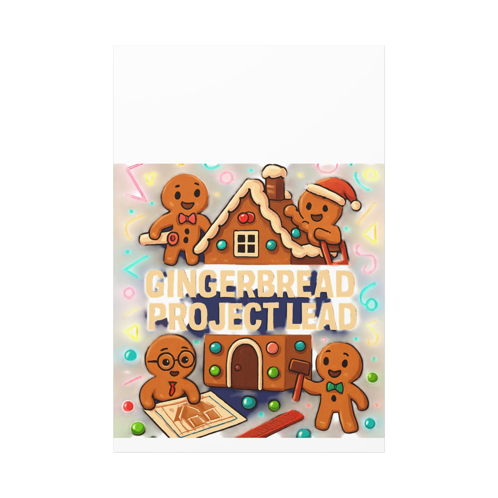 Gingerbread Project Lead Canvas Art — Holiday Kitchen Wall Decor