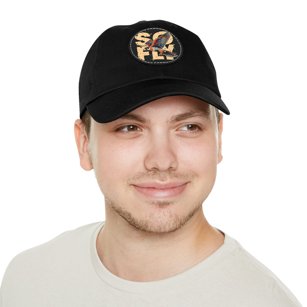 Stylish Dad Hat with Leather Patch, Casual Baseball Cap, Gift for Dads, Outdoor Accessory, Summer Fashion