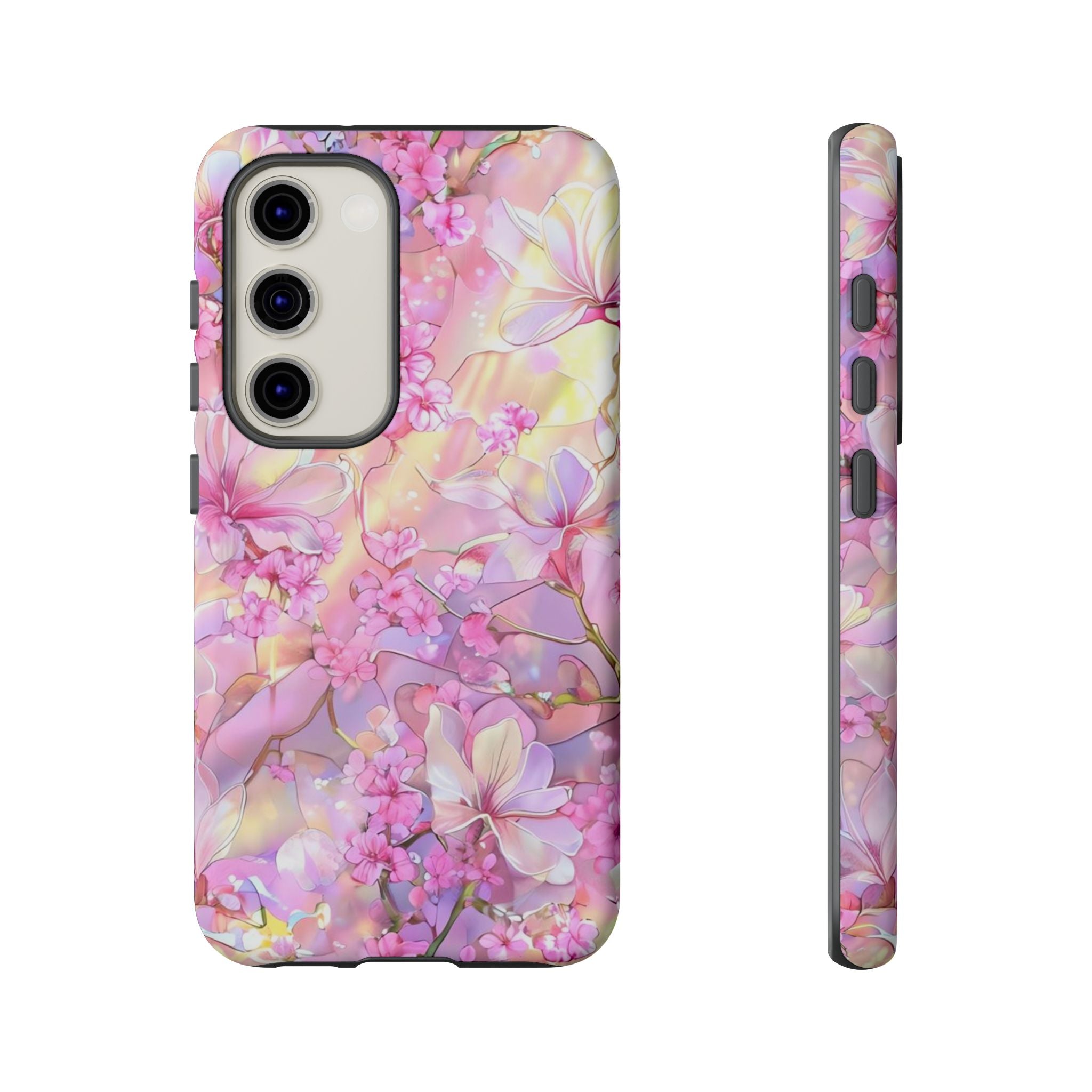 Floral Elegance Tough Phone Case – Dual-Layer Protection for iPhone 17/16/15 & Samsung | Glossy or Matte Finish | Morphesa