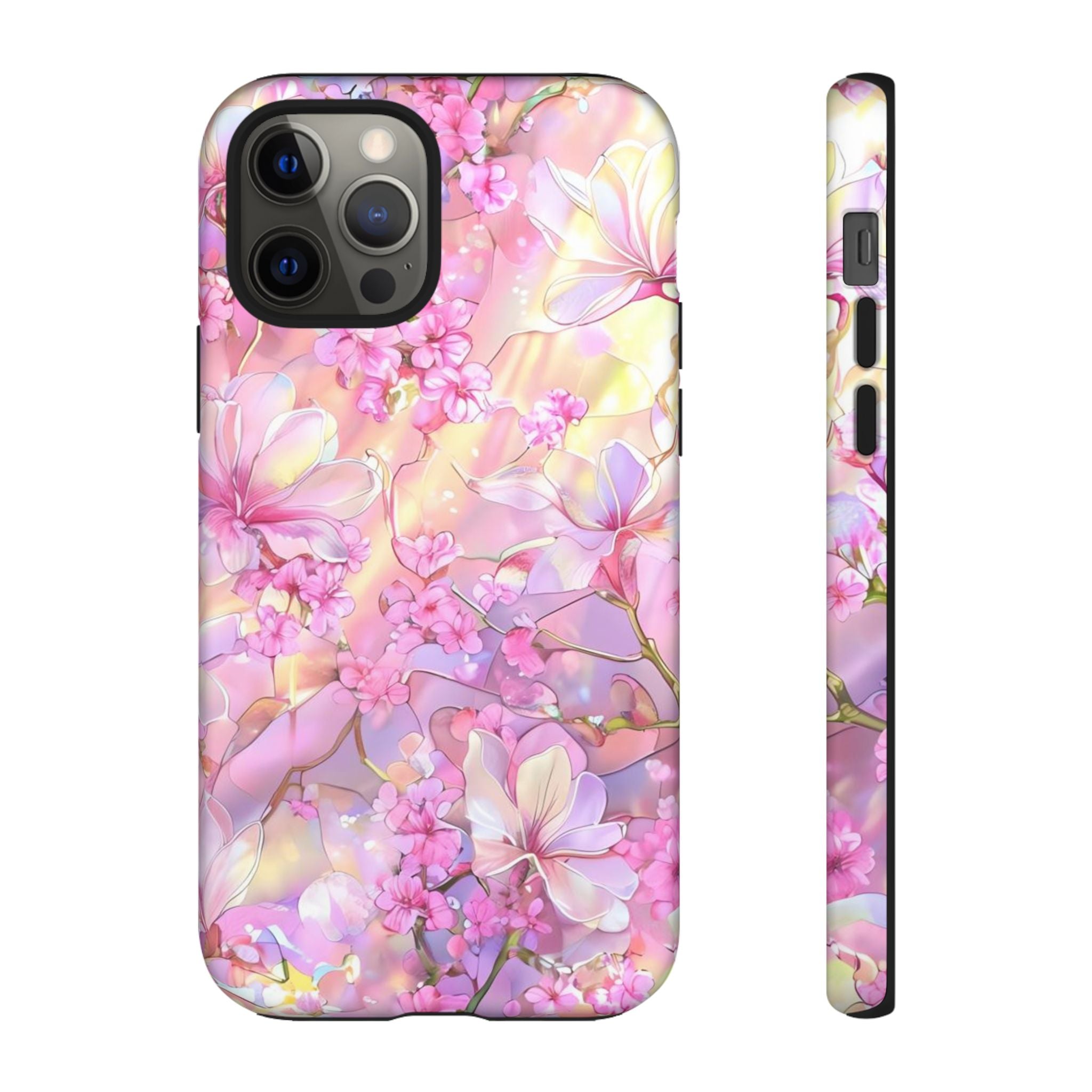 Floral Elegance Tough Phone Case – Dual-Layer Protection for iPhone 17/16/15 & Samsung | Glossy or Matte Finish | Morphesa