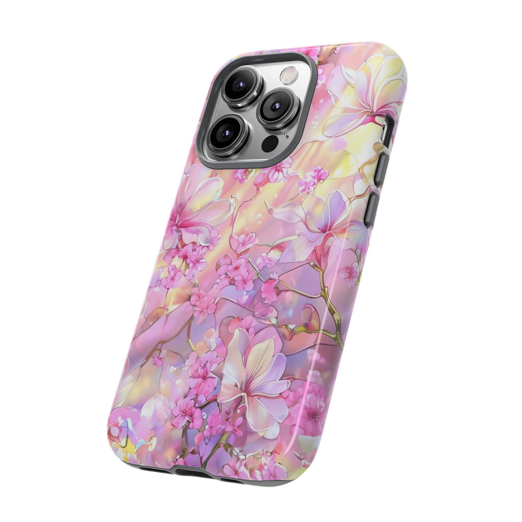 Floral Elegance Tough Phone Case – Dual-Layer Protection for iPhone 17/16/15 & Samsung | Glossy or Matte Finish | Morphesa