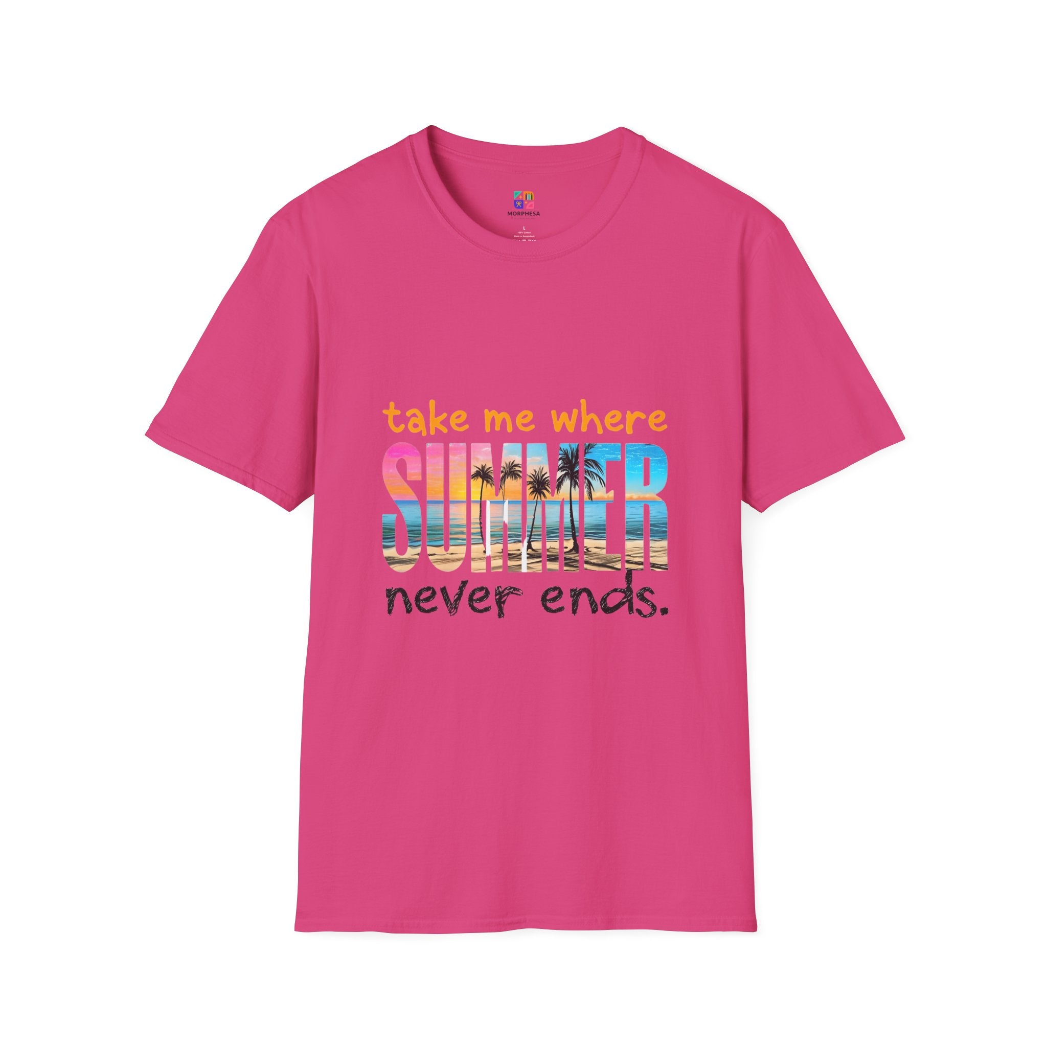 Summer Vibes Unisex T-Shirt | Take Me Where Summer Never Ends | Casual Wear, Vacation Shirt, Beach Tee, Gift Idea, Summer Collection