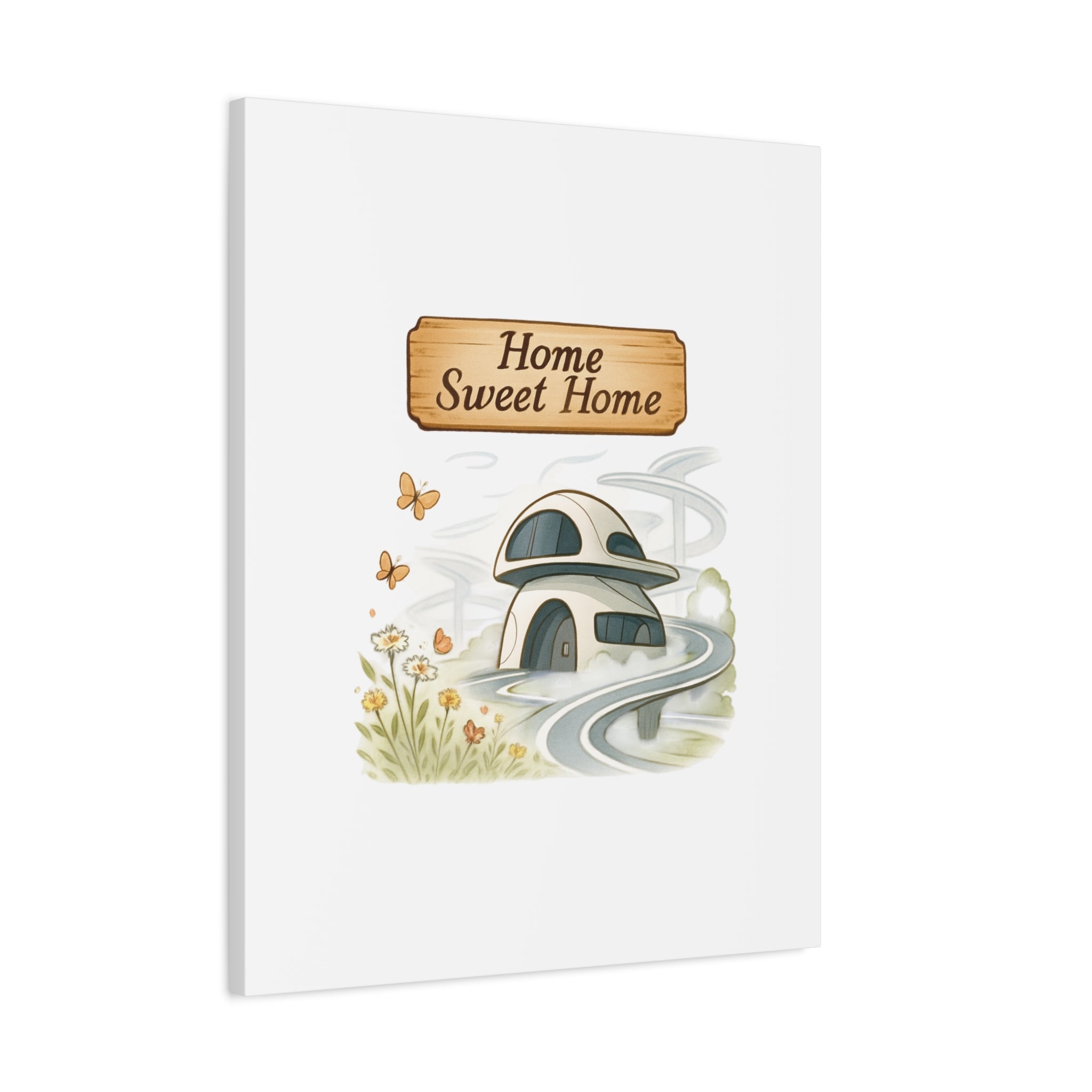 Home Sweet Home Canvas Wall Art — Cozy Cottage Matte Stretched Canvas