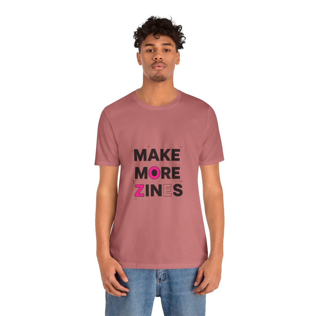 MAKE MORE ZINES Tee | ransom collage shirt, zine style cutout letters