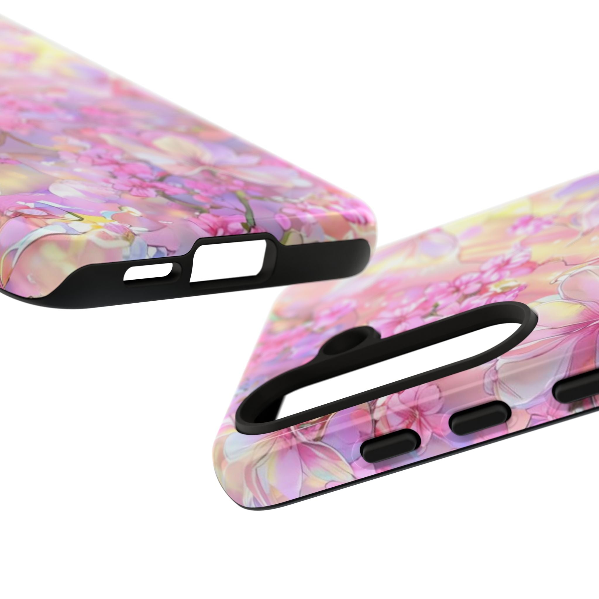 Floral Elegance Tough Phone Case – Dual-Layer Protection for iPhone 17/16/15 & Samsung | Glossy or Matte Finish | Morphesa