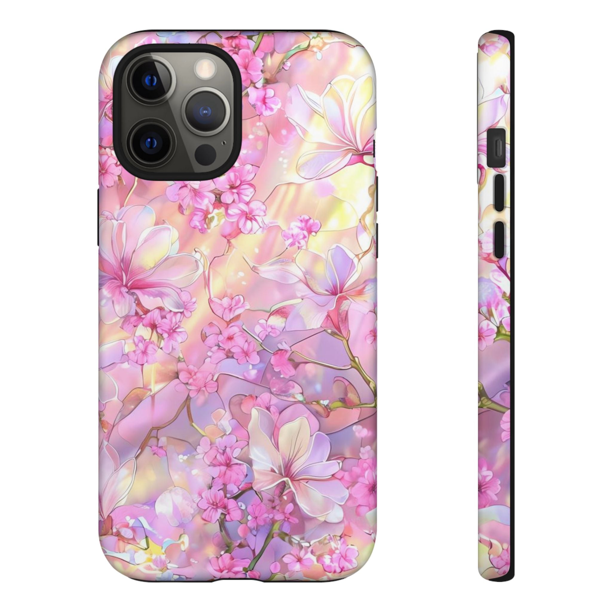 Floral Elegance Tough Phone Case – Dual-Layer Protection for iPhone 17/16/15 & Samsung | Glossy or Matte Finish | Morphesa
