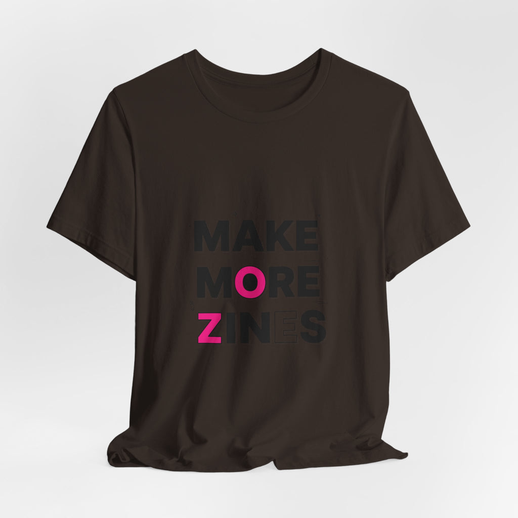 MAKE MORE ZINES Tee | ransom collage shirt, zine style cutout letters