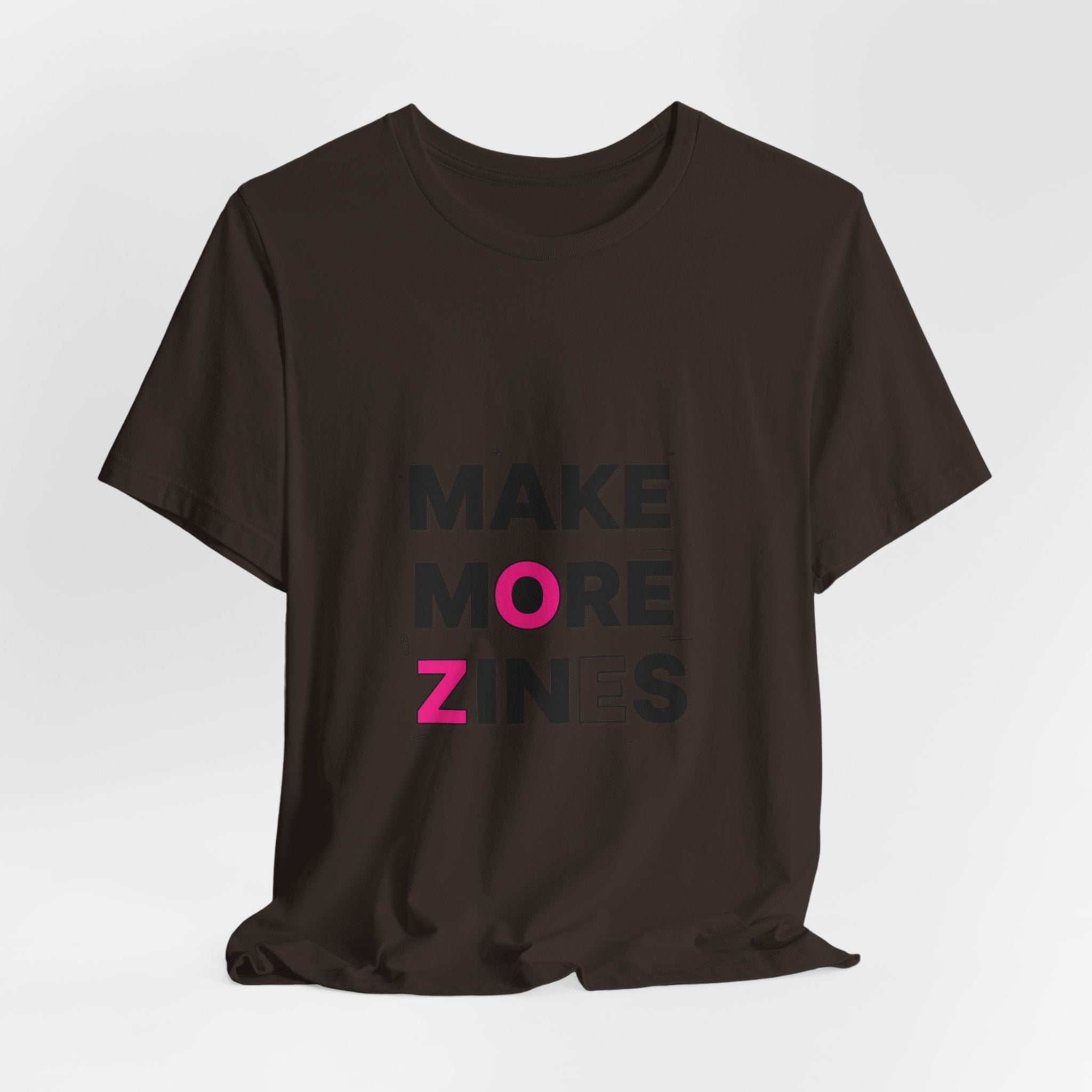 MAKE MORE ZINES Tee | ransom collage shirt, zine style cutout letters