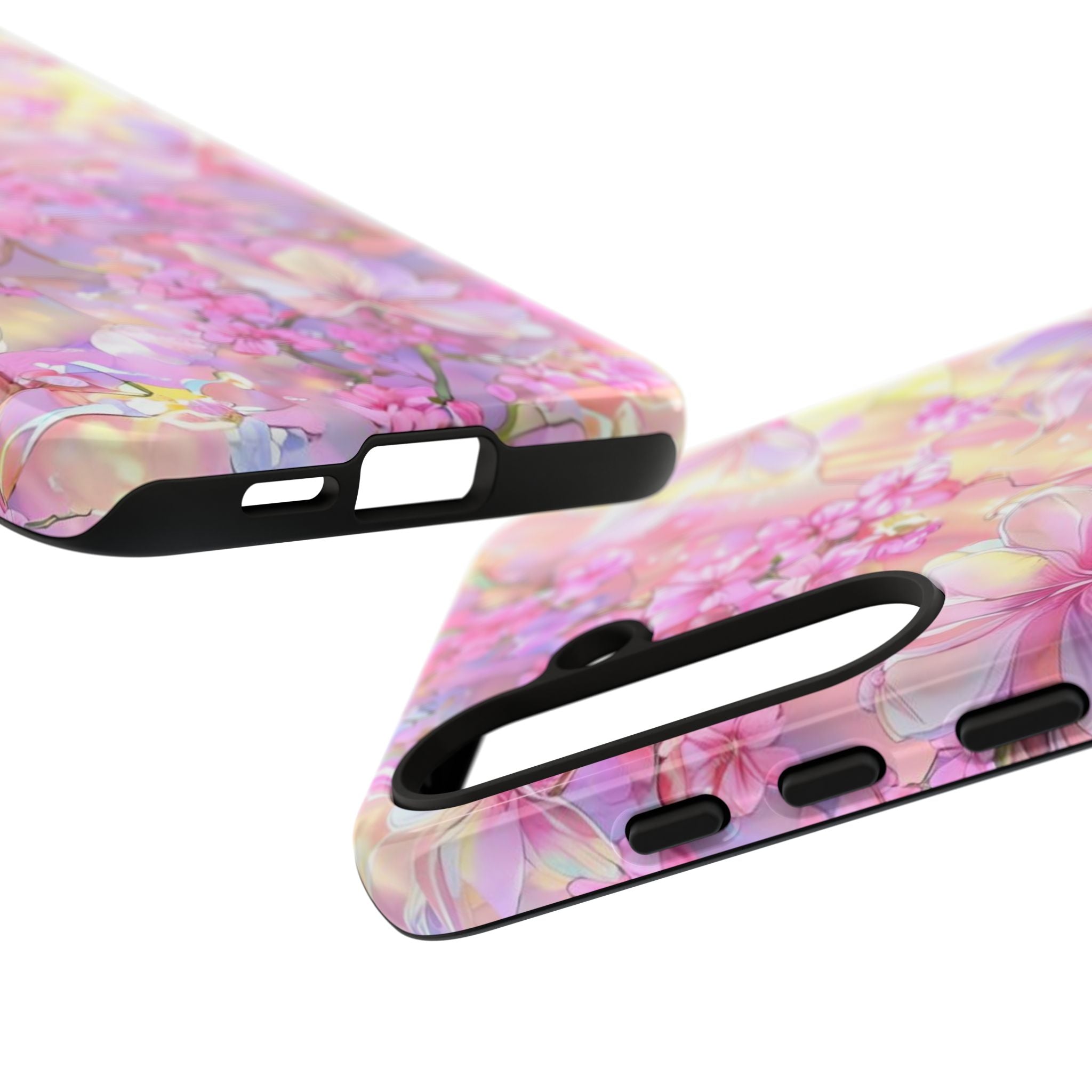 Floral Elegance Tough Phone Case – Dual-Layer Protection for iPhone 17/16/15 & Samsung | Glossy or Matte Finish | Morphesa