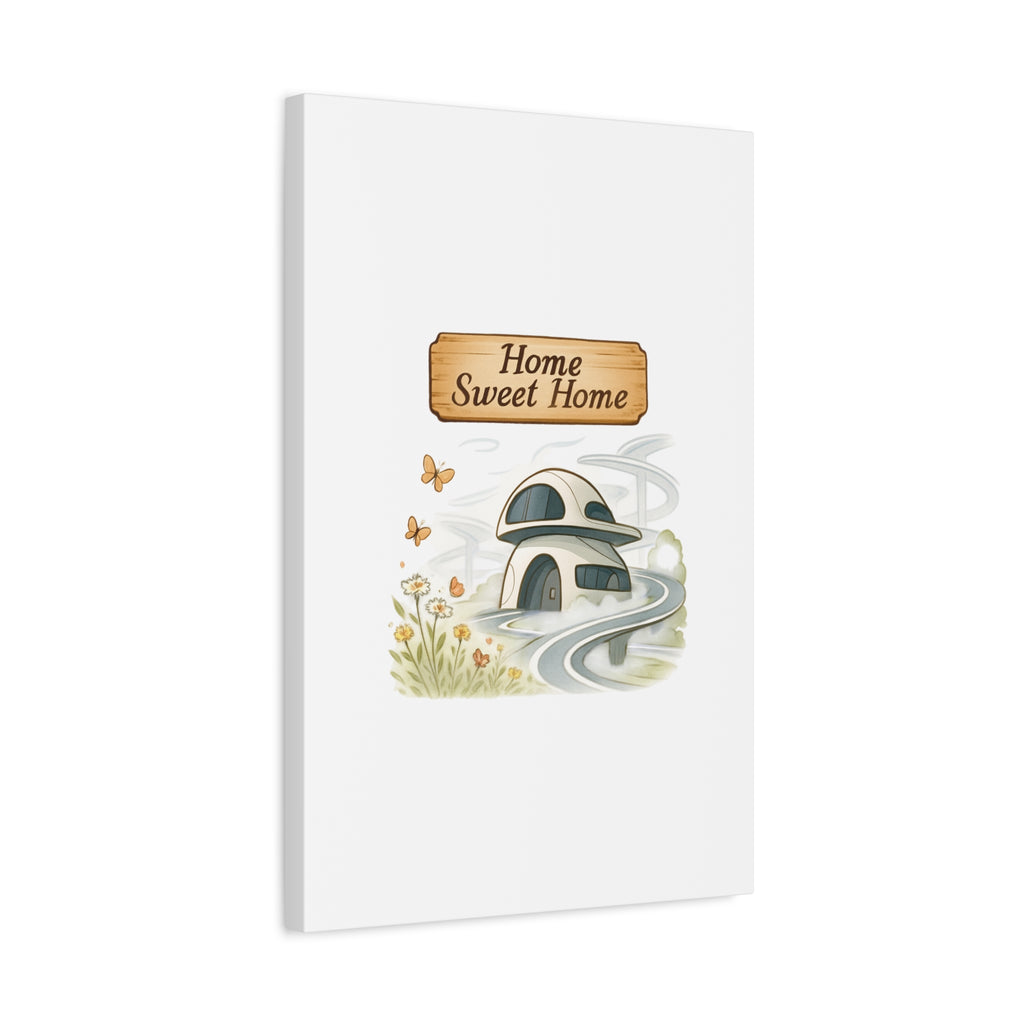 Home Sweet Home Canvas Wall Art — Cozy Cottage Matte Stretched Canvas