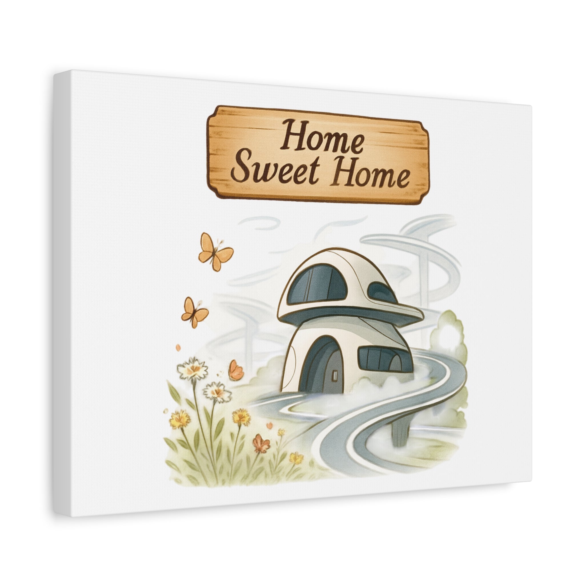 Home Sweet Home Canvas Wall Art — Cozy Cottage Matte Stretched Canvas