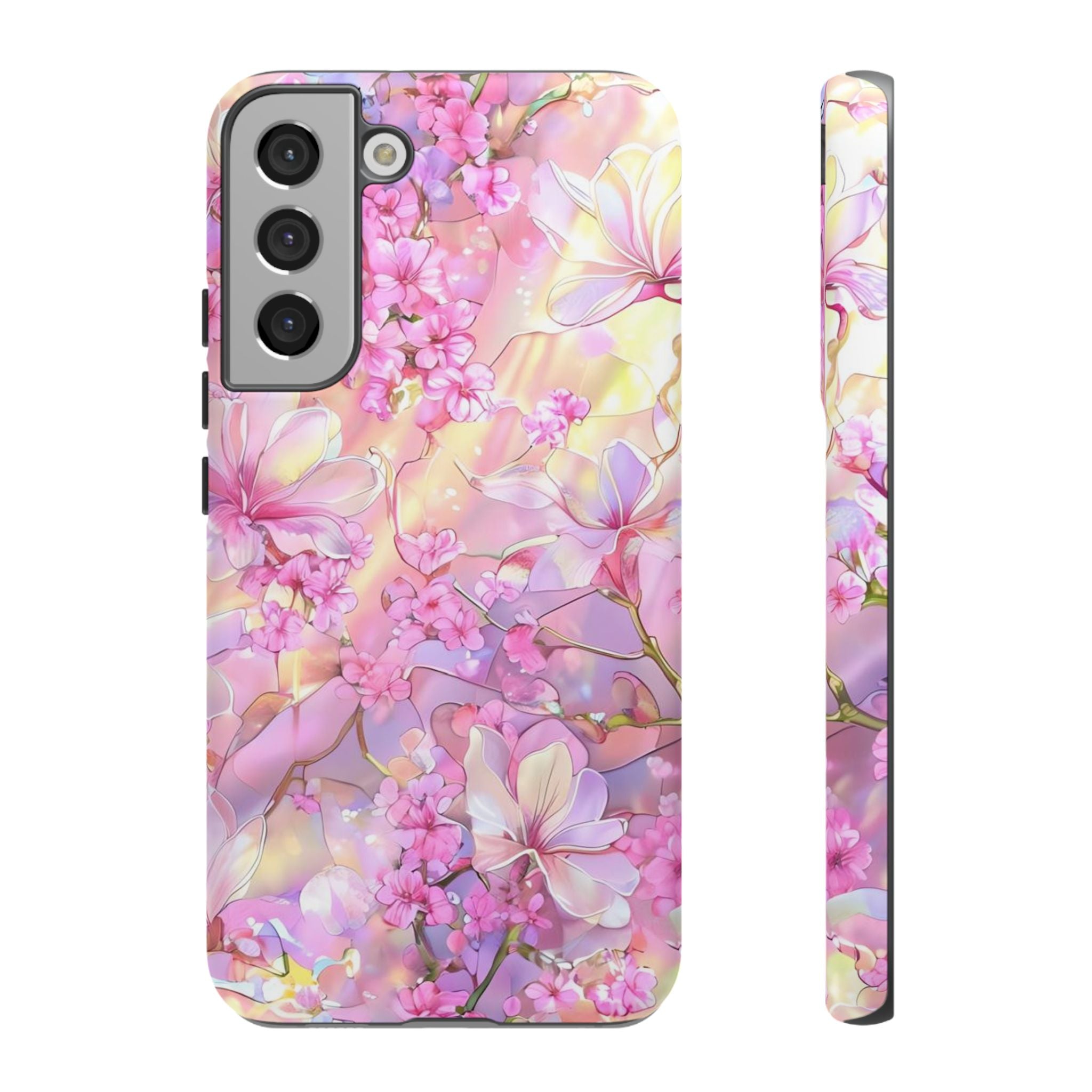 Floral Elegance Tough Phone Case – Dual-Layer Protection for iPhone 17/16/15 & Samsung | Glossy or Matte Finish | Morphesa