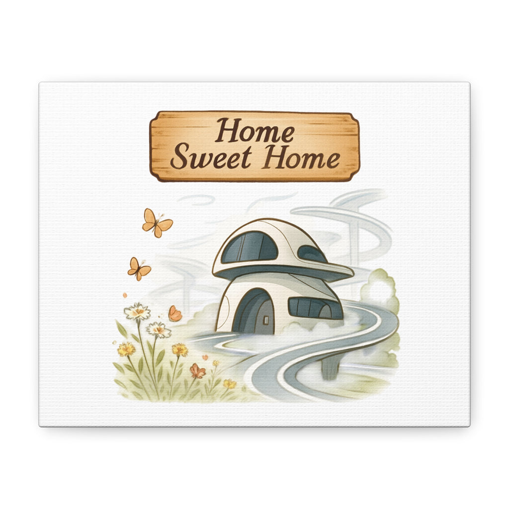 Home Sweet Home Canvas Wall Art — Cozy Cottage Matte Stretched Canvas