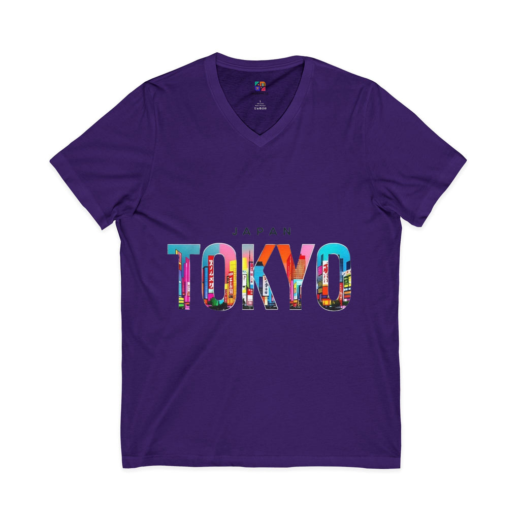 Unisex Jersey Short Sleeve V-Neck Tee