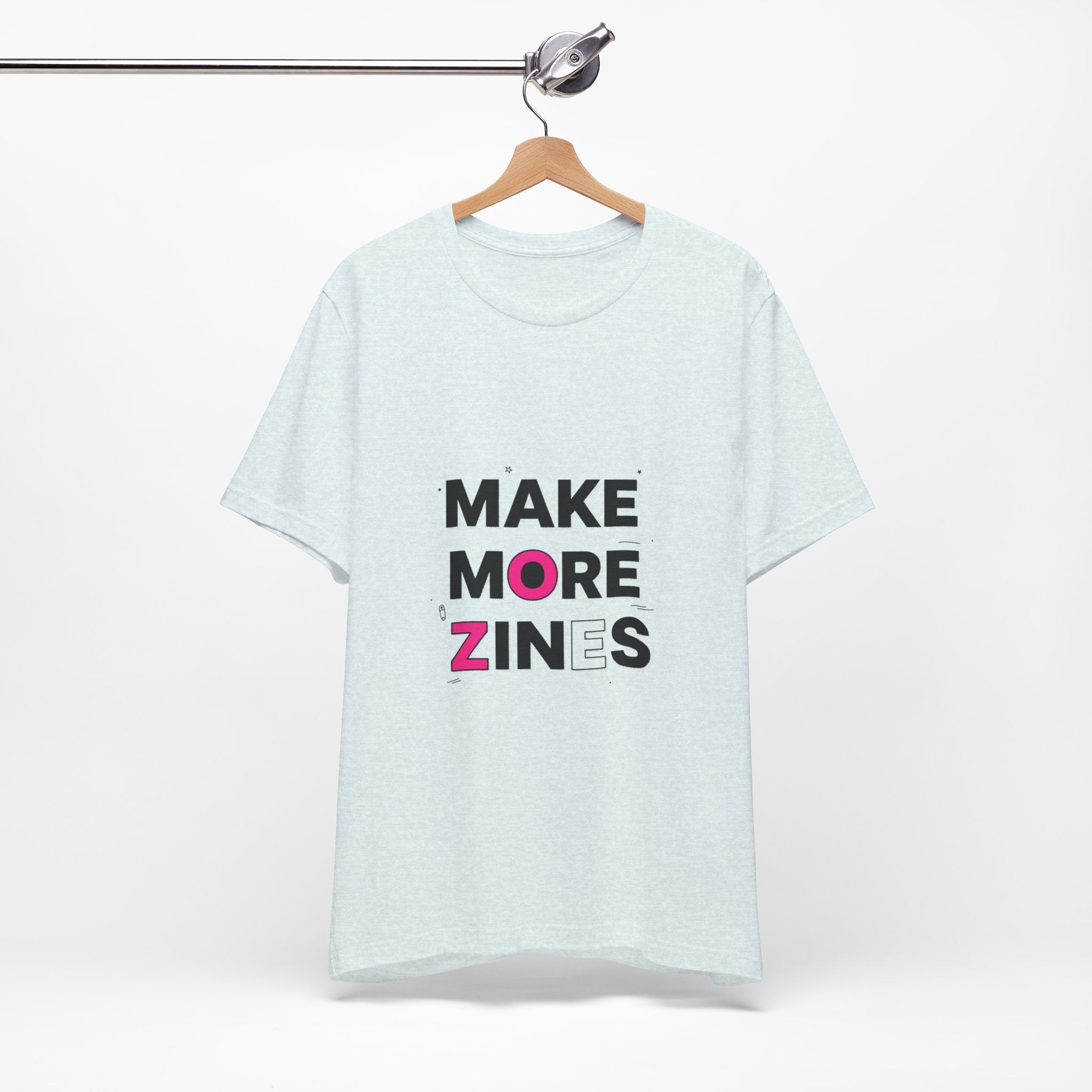MAKE MORE ZINES Tee | ransom collage shirt, zine style cutout letters
