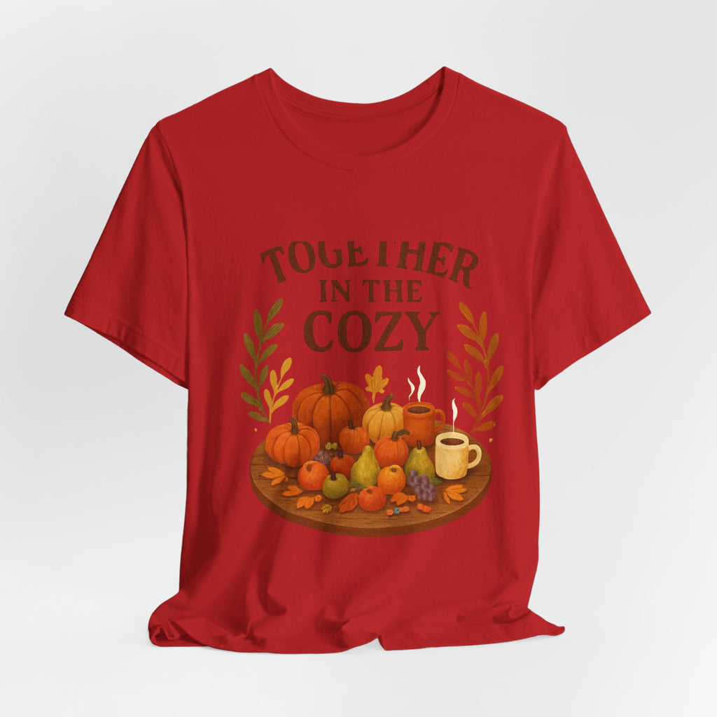 Cozy Together Fall Tee — "Together in the Cozy" Pumpkin Autumn Shirt