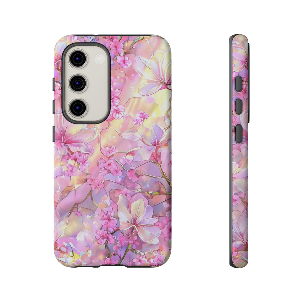 Floral Elegance Tough Phone Case – Dual-Layer Protection for iPhone 17/16/15 & Samsung | Glossy or Matte Finish | Morphesa