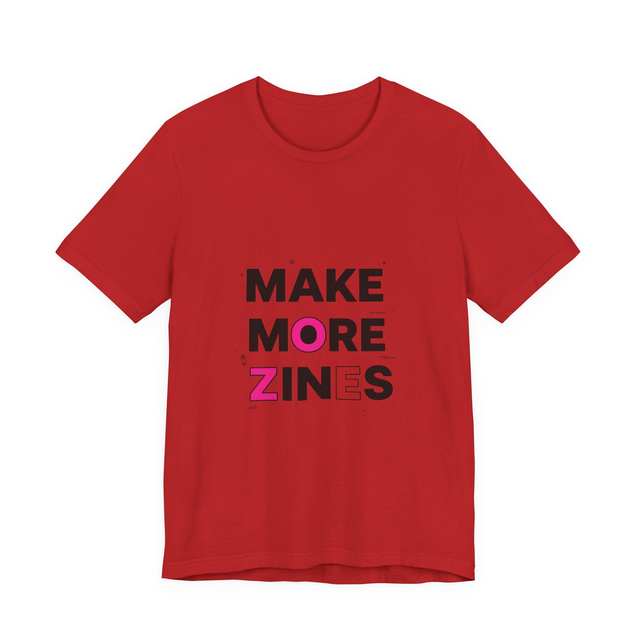MAKE MORE ZINES Tee | ransom collage shirt, zine style cutout letters