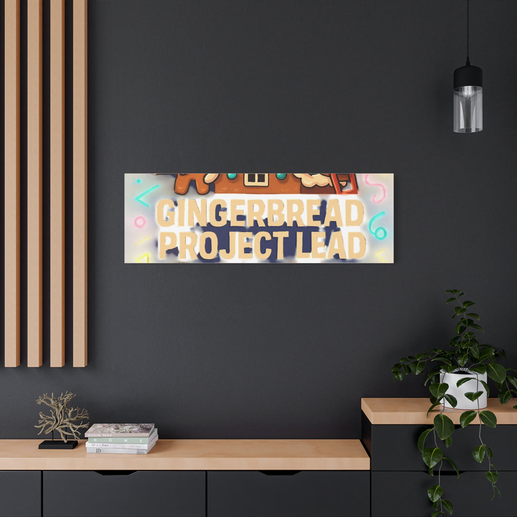 Gingerbread Project Lead Canvas Art — Holiday Kitchen Wall Decor