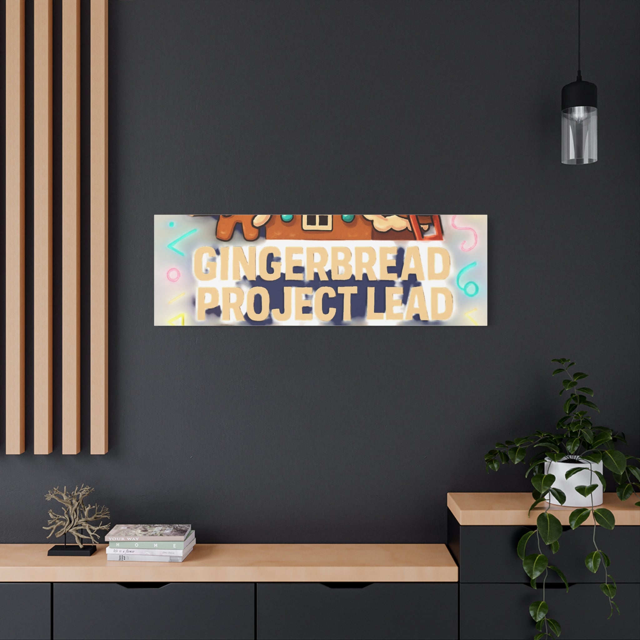Gingerbread Project Lead Canvas Art — Holiday Kitchen Wall Decor