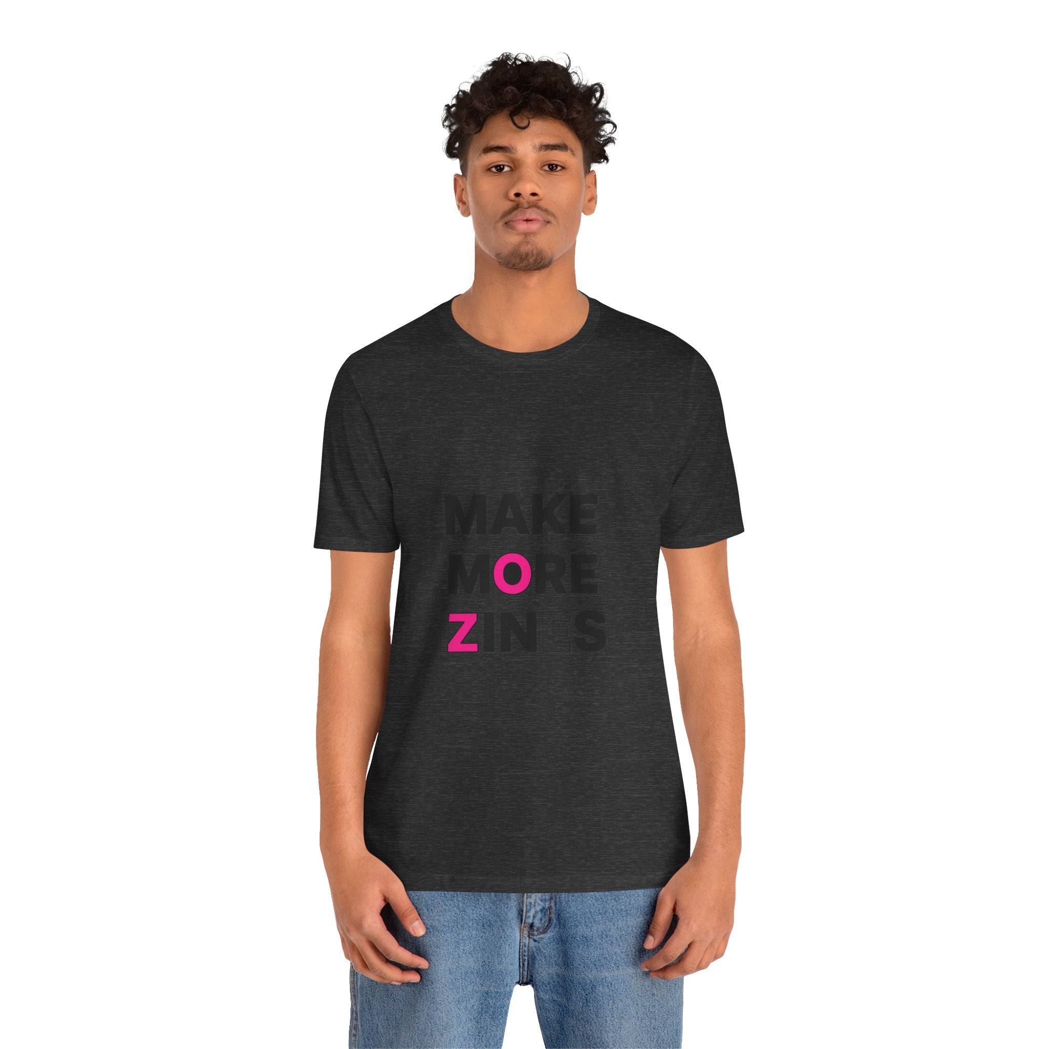 MAKE MORE ZINES Tee | ransom collage shirt, zine style cutout letters