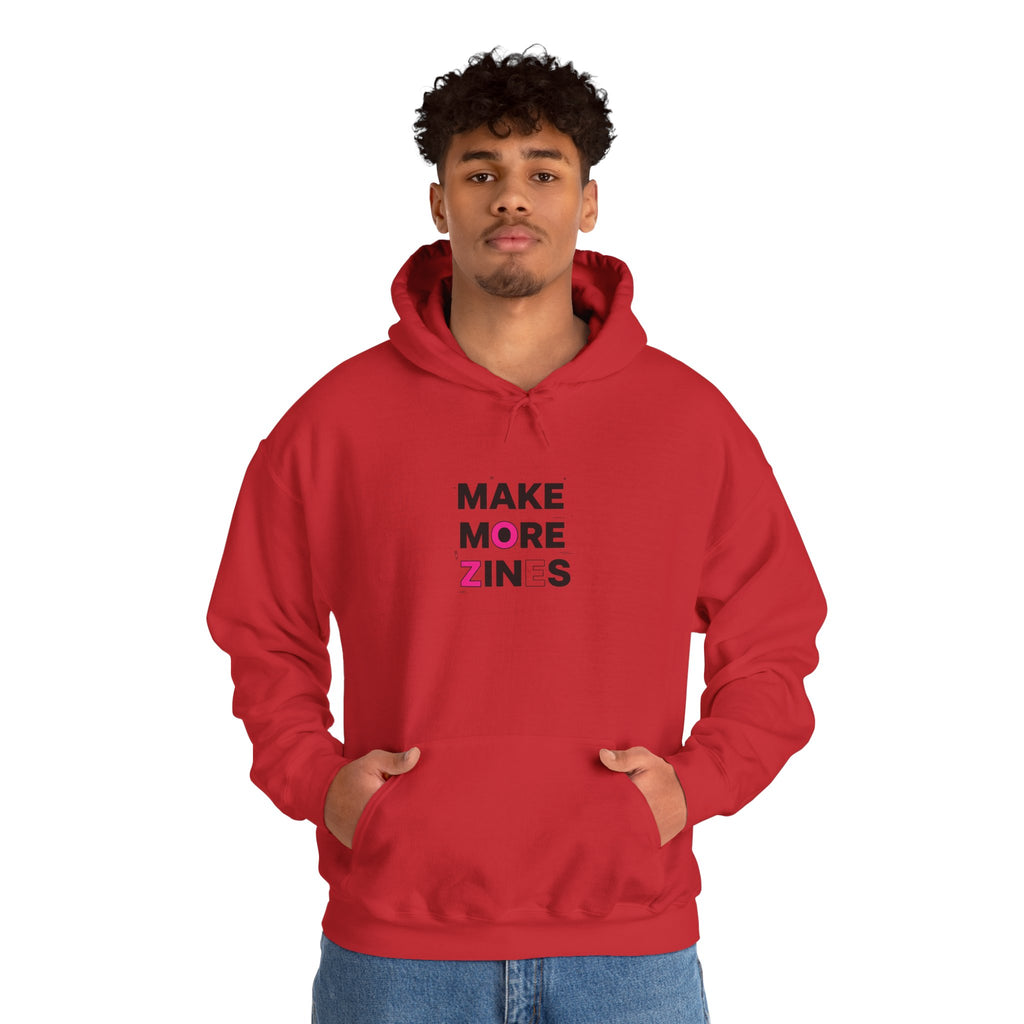 Make More Zines Hoodie | ransom collage, cutout letters design