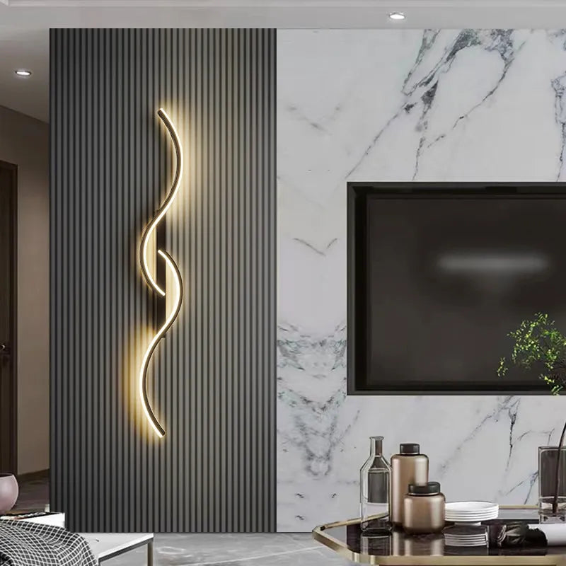 Illuminate Your Space with the Modern LED Wall Lamp - A Minimalist Touch for Your Bedroom, Living Room, or Study