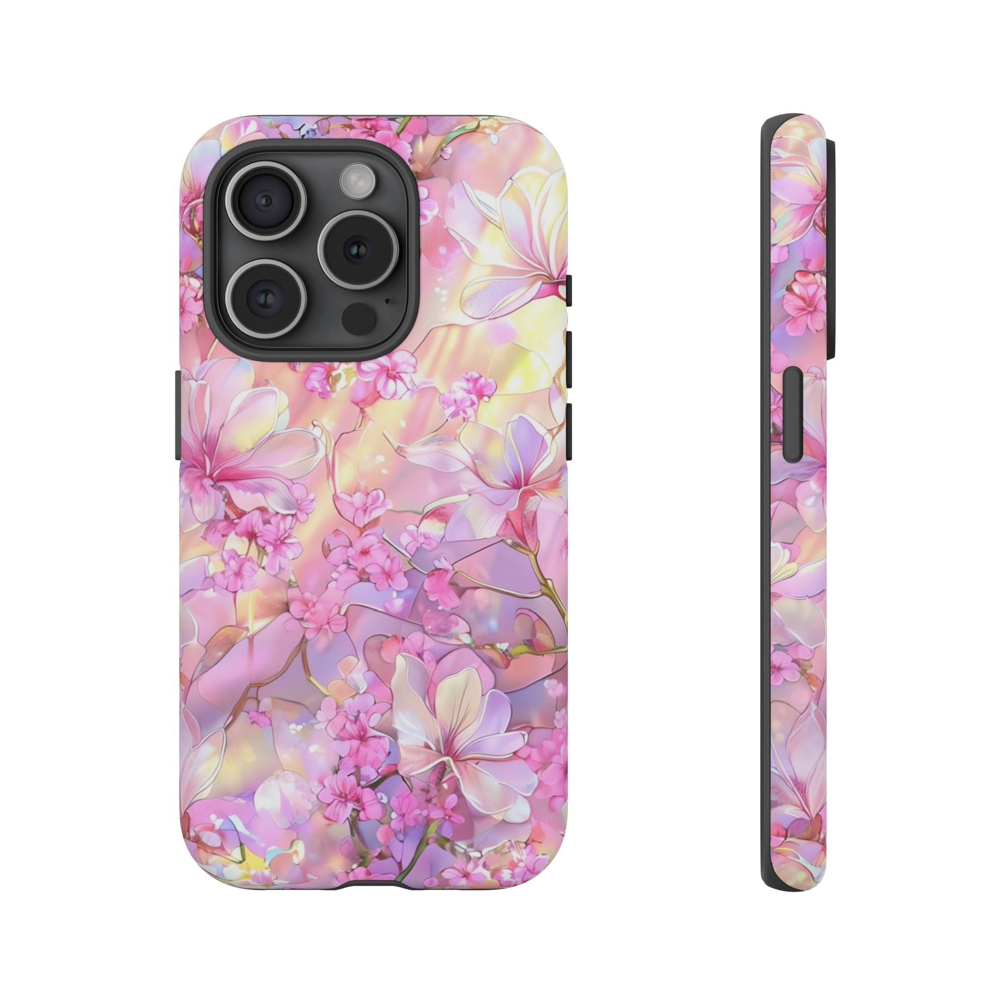 Floral Elegance Tough Phone Case – Dual-Layer Protection for iPhone 17/16/15 & Samsung | Glossy or Matte Finish | Morphesa