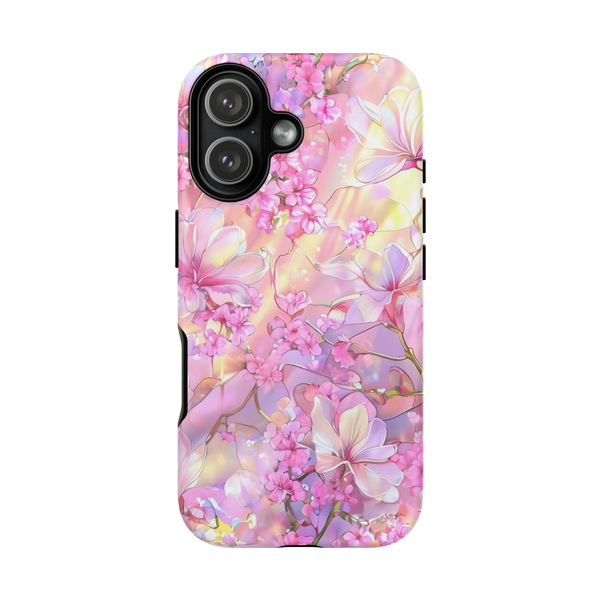 Floral Elegance Tough Phone Case – Dual-Layer Protection for iPhone 17/16/15 & Samsung | Glossy or Matte Finish | Morphesa