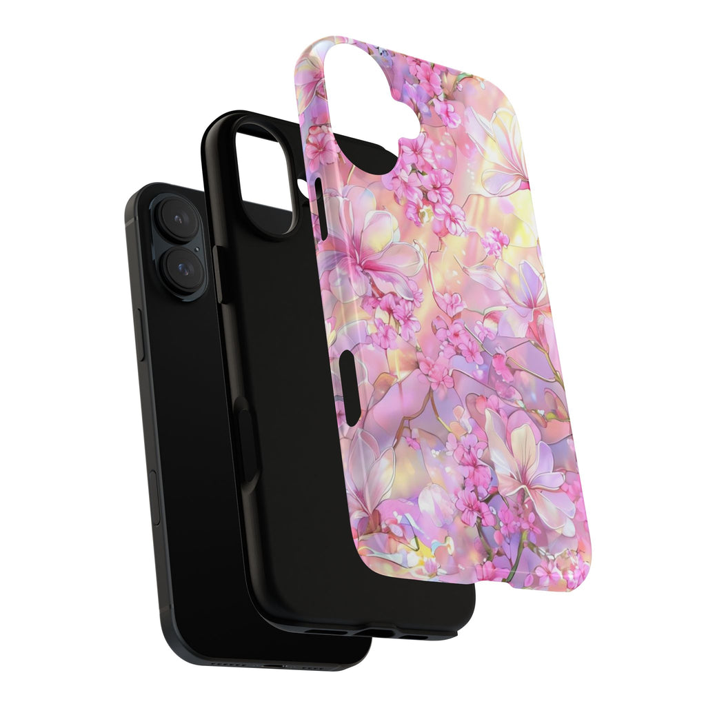 Floral Elegance Tough Phone Case – Dual-Layer Protection for iPhone 17/16/15 & Samsung | Glossy or Matte Finish | Morphesa