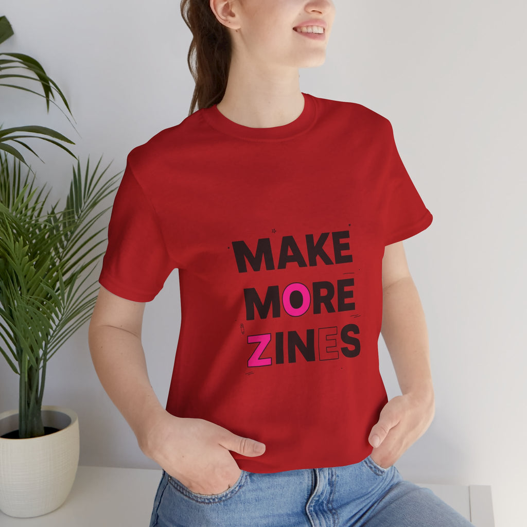 MAKE MORE ZINES Tee | ransom collage shirt, zine style cutout letters