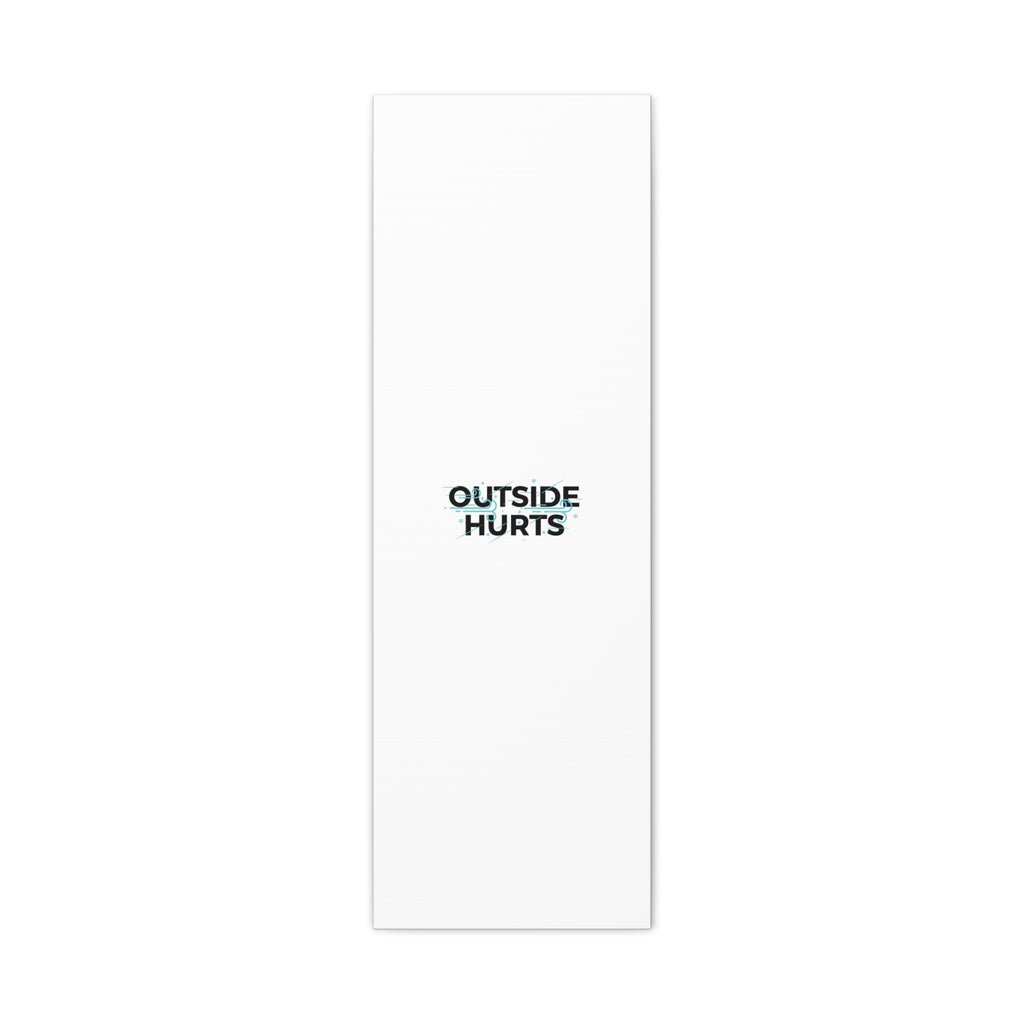 OUTSIDE HURTS Canvas Wall Art | Wind-Chill Minimalism, winter meme