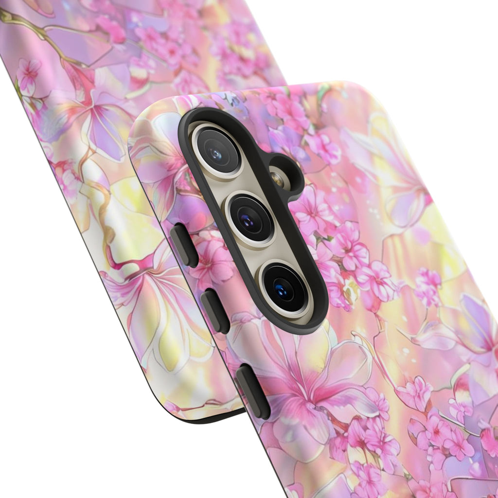 Floral Elegance Tough Phone Case – Dual-Layer Protection for iPhone 17/16/15 & Samsung | Glossy or Matte Finish | Morphesa