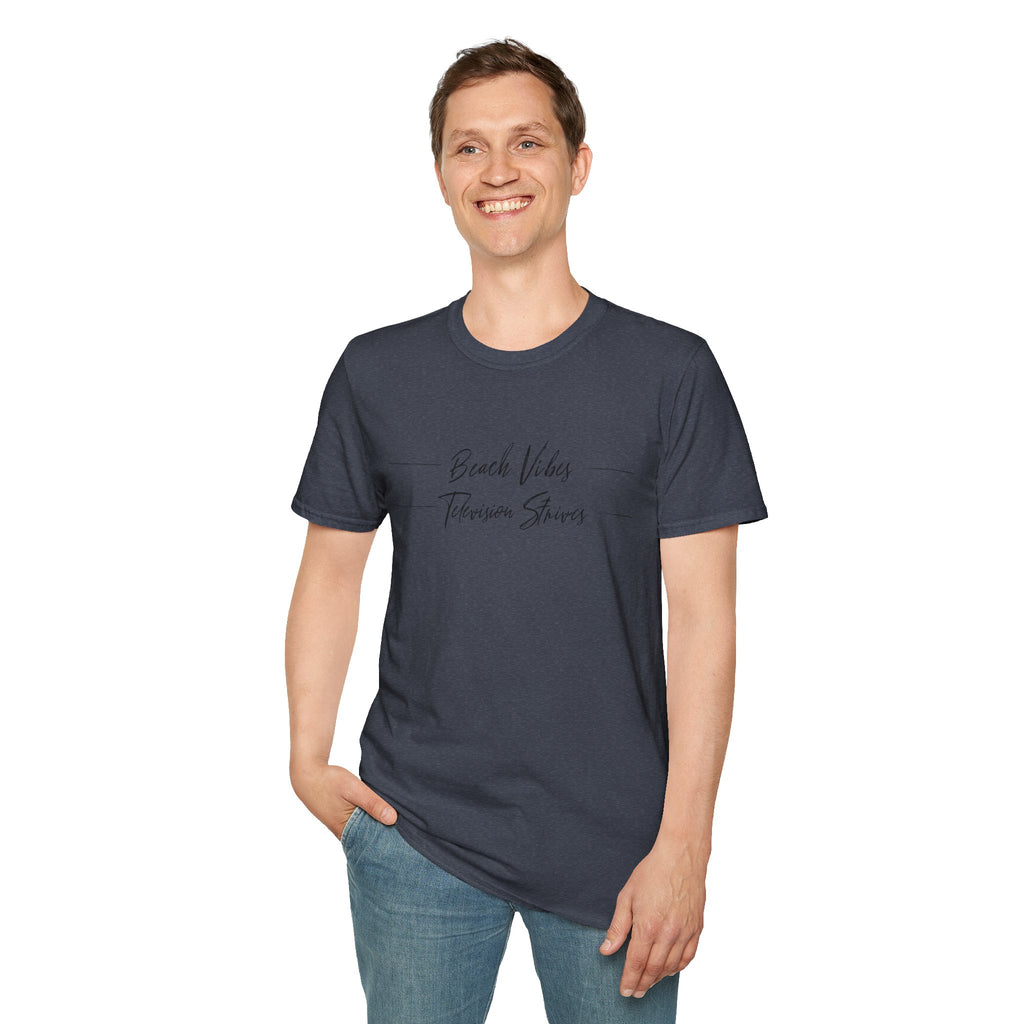 Retro Beach Vibes Unisex Softstyle T-Shirt, Casual Summer Tee, Vintage Style Shirt, Music Lover Gift, Relaxed Fit Apparel