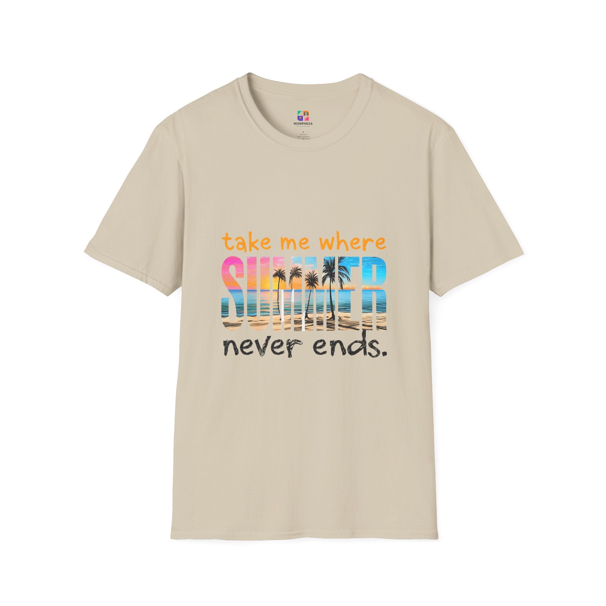 Summer Vibes Unisex T-Shirt | Take Me Where Summer Never Ends | Casual Wear, Vacation Shirt, Beach Tee, Gift Idea, Summer Collection