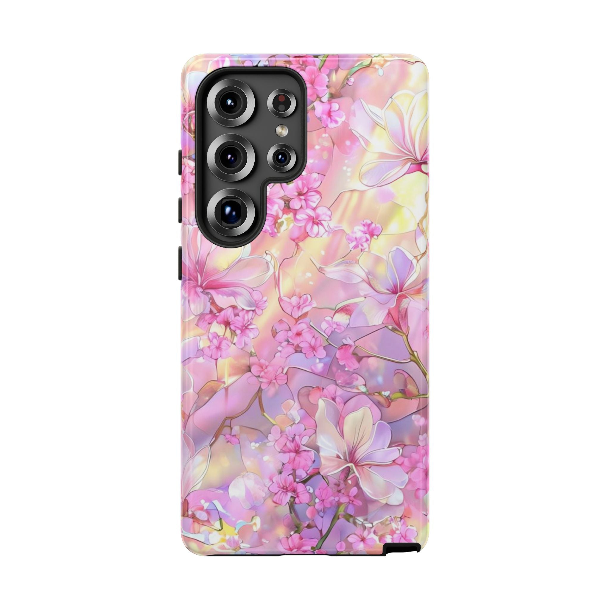 Floral Elegance Tough Phone Case – Dual-Layer Protection for iPhone 17/16/15 & Samsung | Glossy or Matte Finish | Morphesa