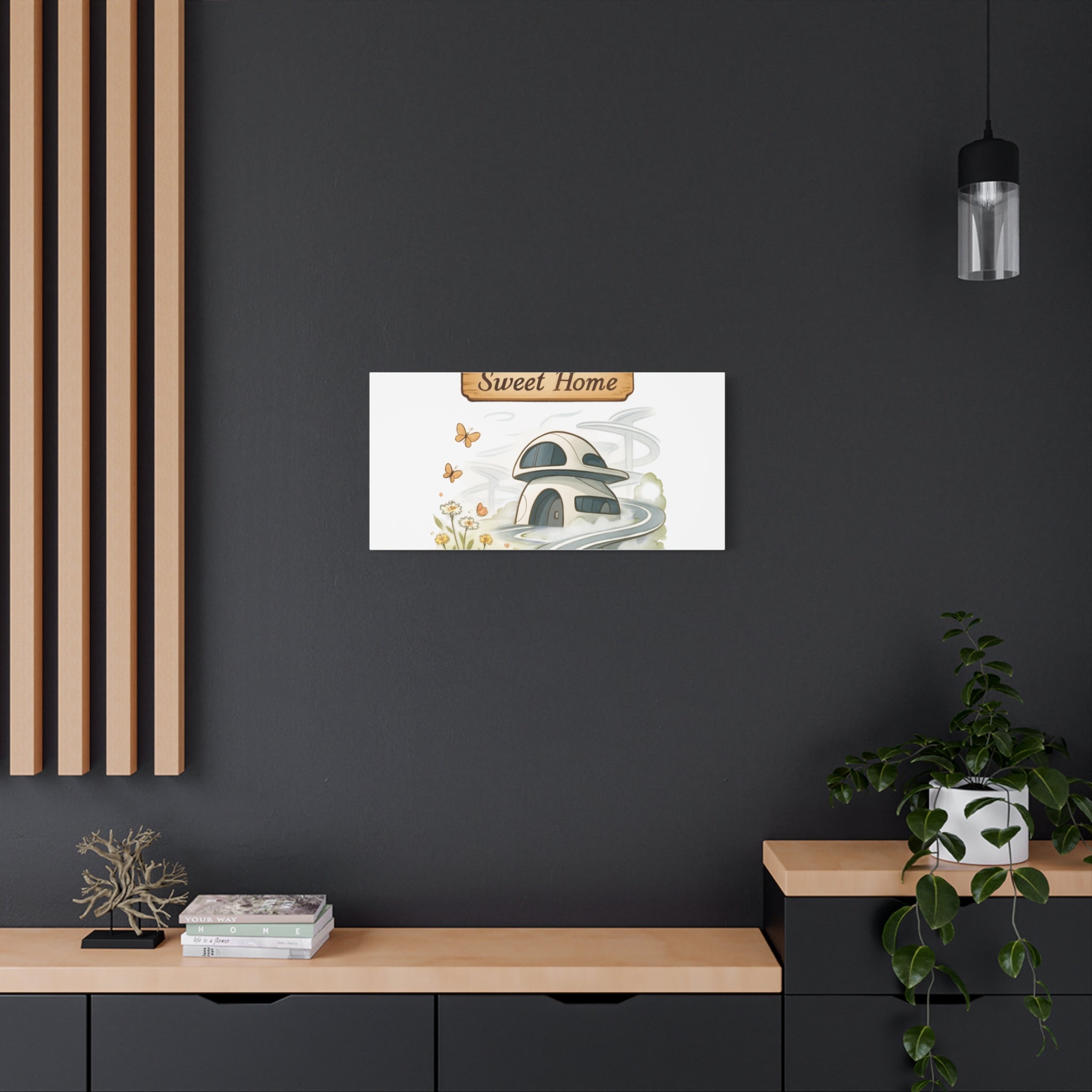 Home Sweet Home Canvas Wall Art — Cozy Cottage Matte Stretched Canvas