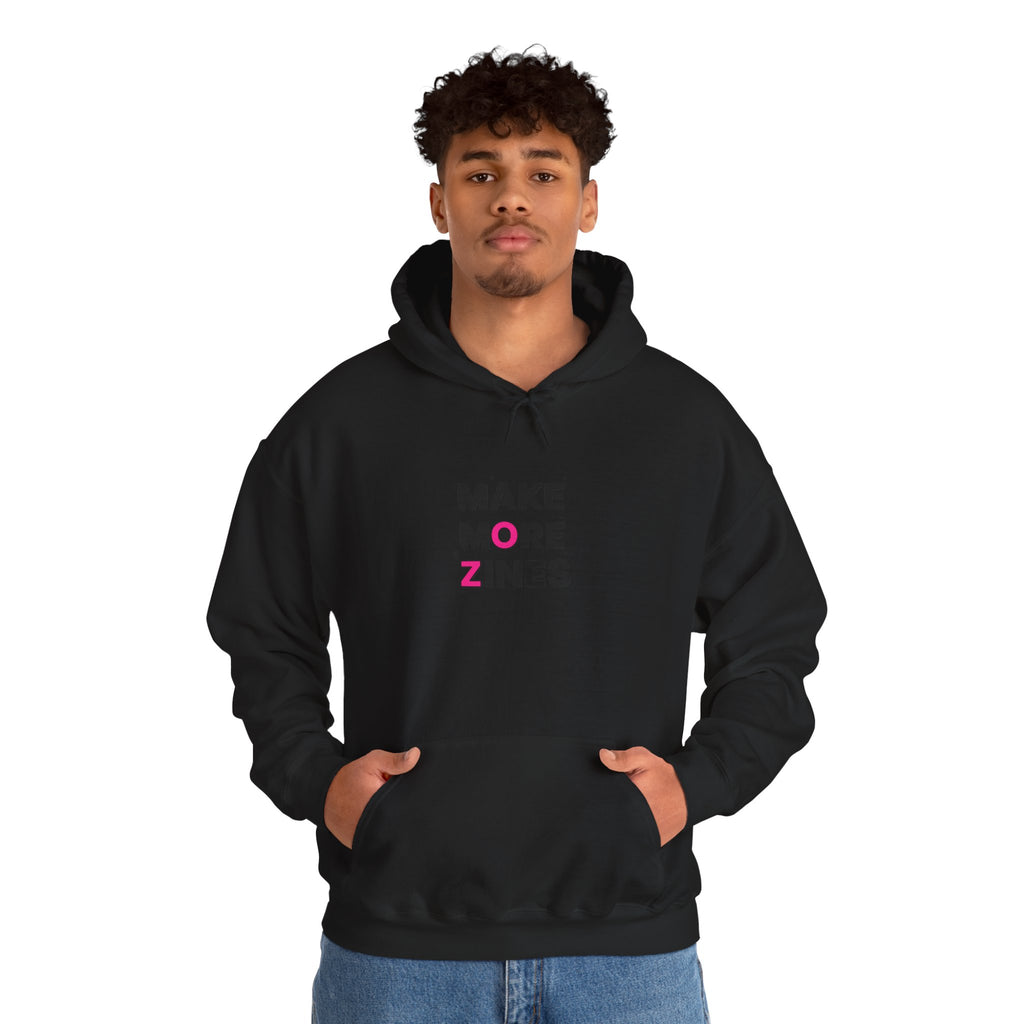 Make More Zines Hoodie | ransom collage, cutout letters design