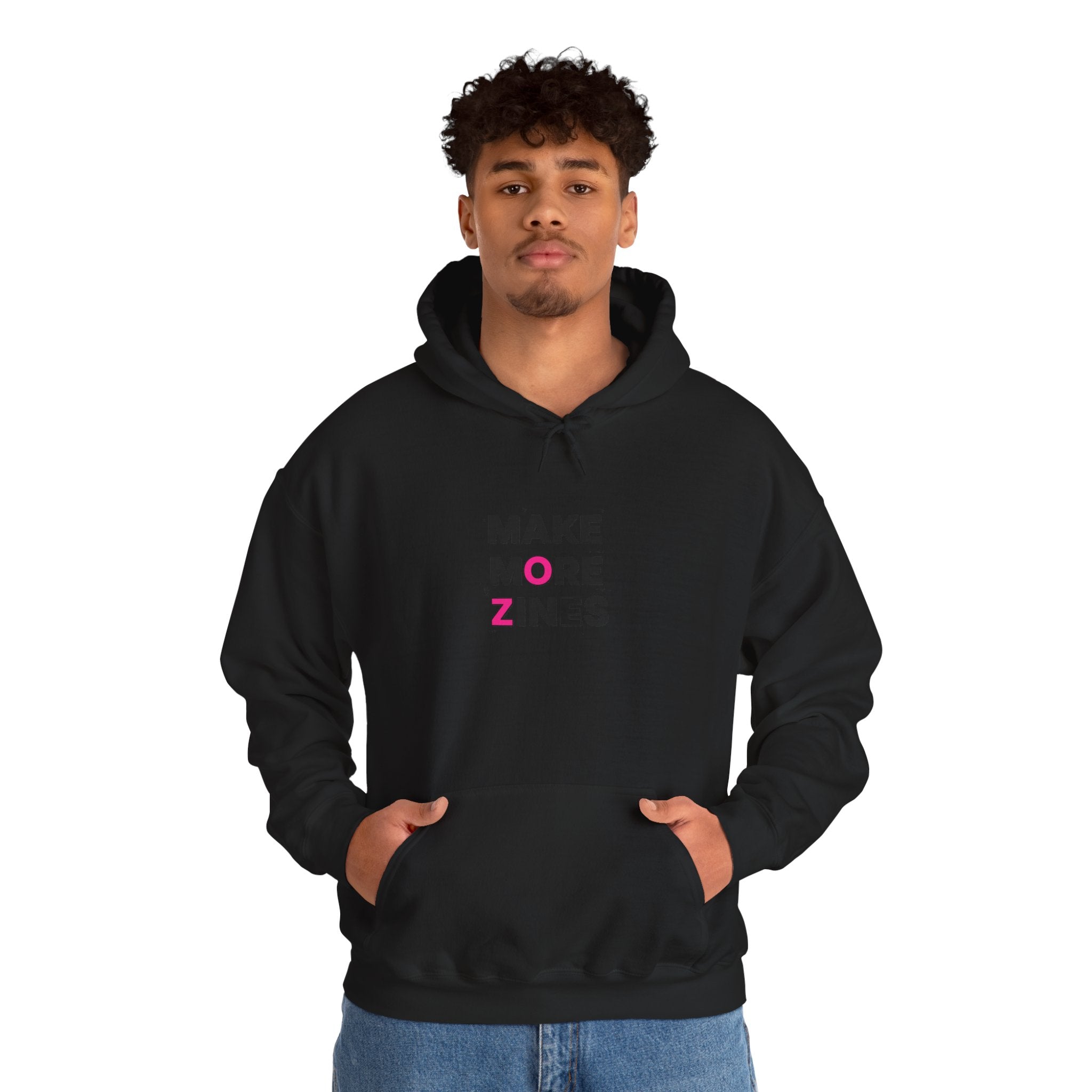 Make More Zines Hoodie | ransom collage, cutout letters design