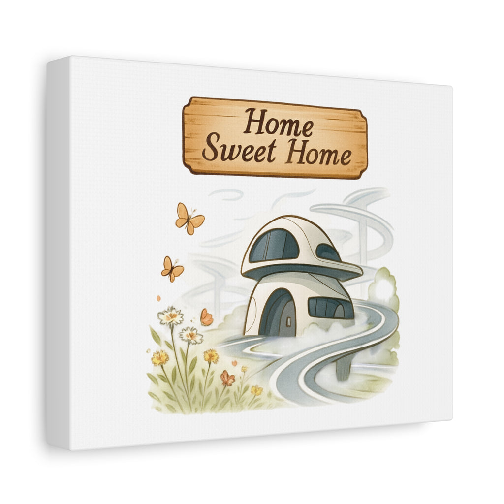 Home Sweet Home Canvas Wall Art — Cozy Cottage Matte Stretched Canvas