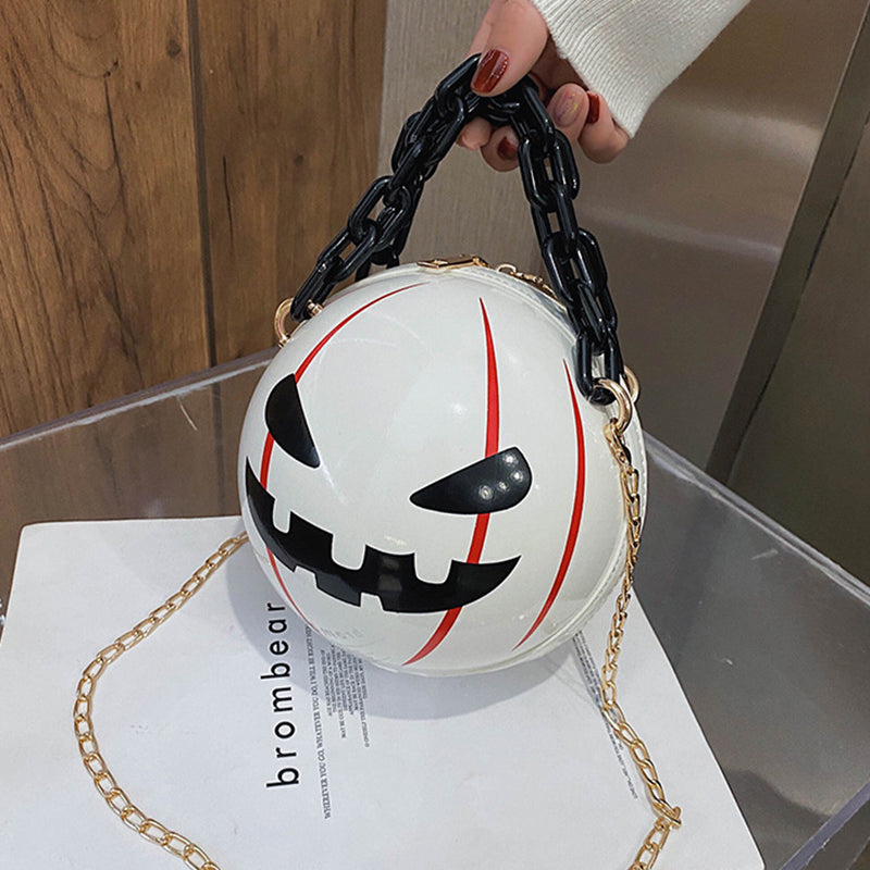 Spooktacular Halloween Pumpkin Handbags with Chain Strap - Fun and Functional Shoulder Bags for Kids and Adults