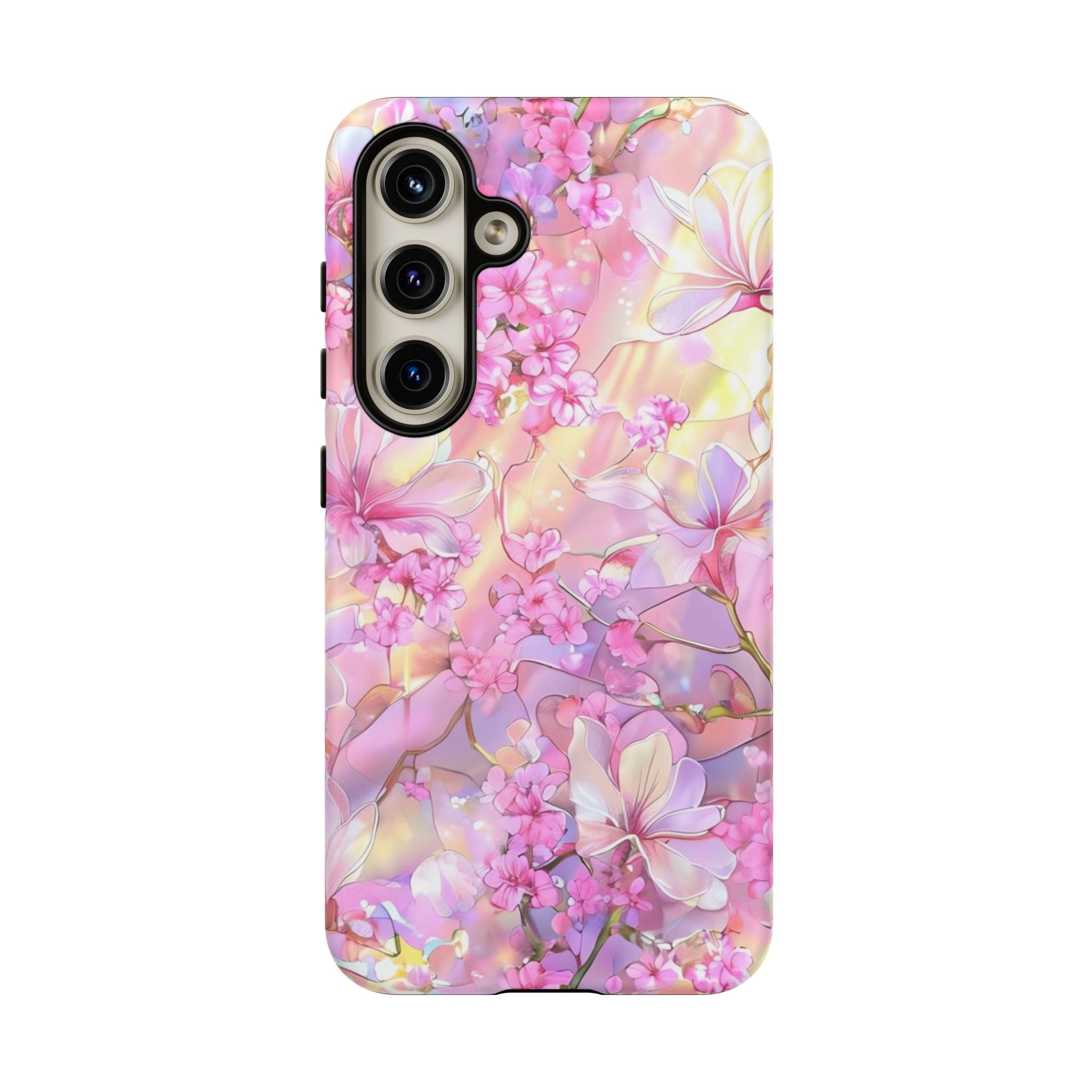 Floral Elegance Tough Phone Case – Dual-Layer Protection for iPhone 17/16/15 & Samsung | Glossy or Matte Finish | Morphesa