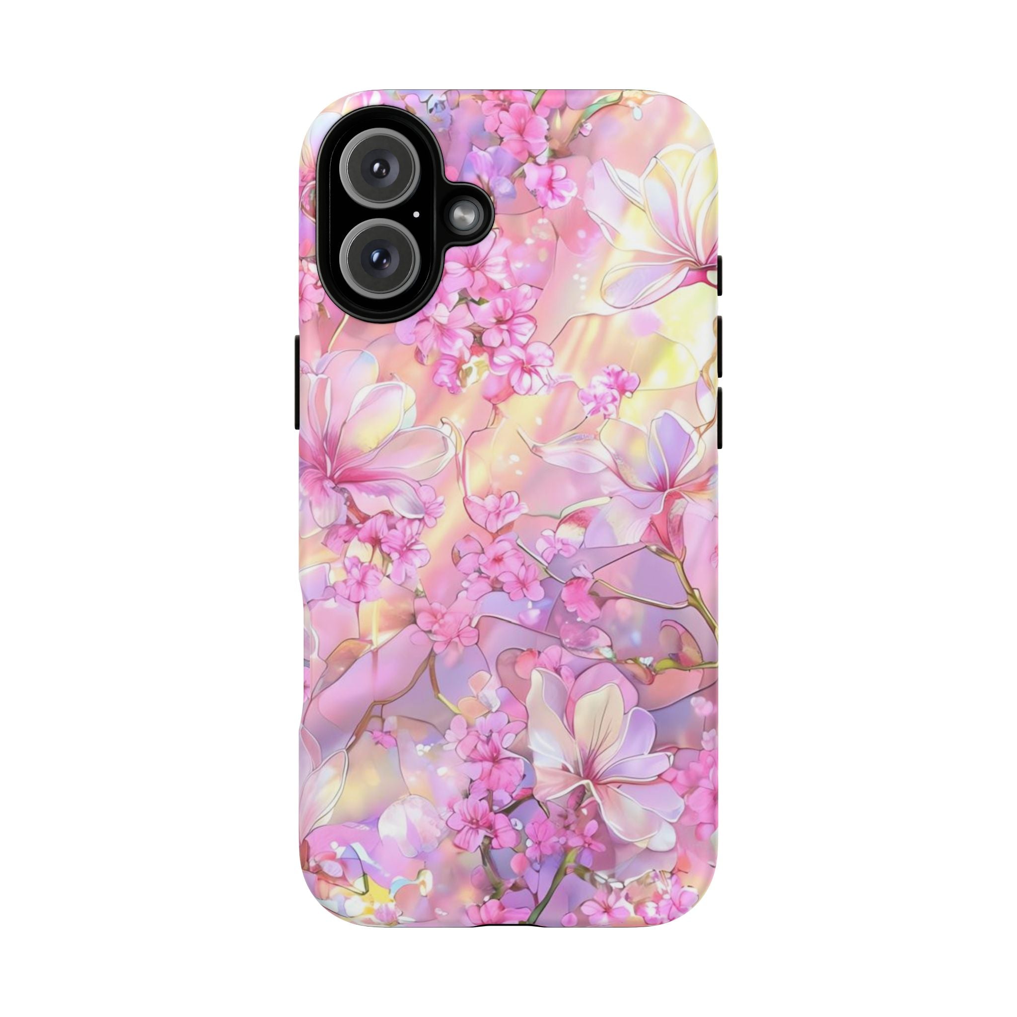 Floral Elegance Tough Phone Case – Dual-Layer Protection for iPhone 17/16/15 & Samsung | Glossy or Matte Finish | Morphesa