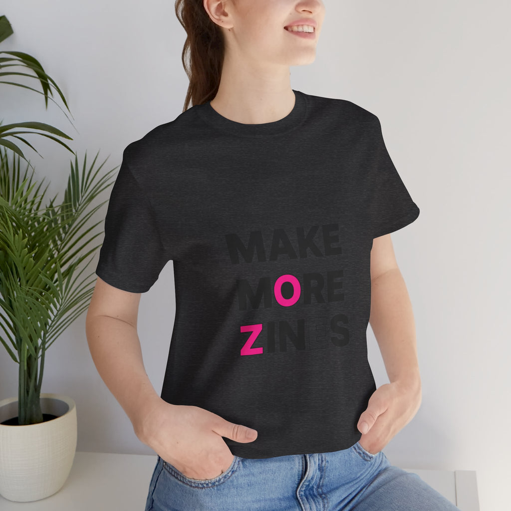 MAKE MORE ZINES Tee | ransom collage shirt, zine style cutout letters