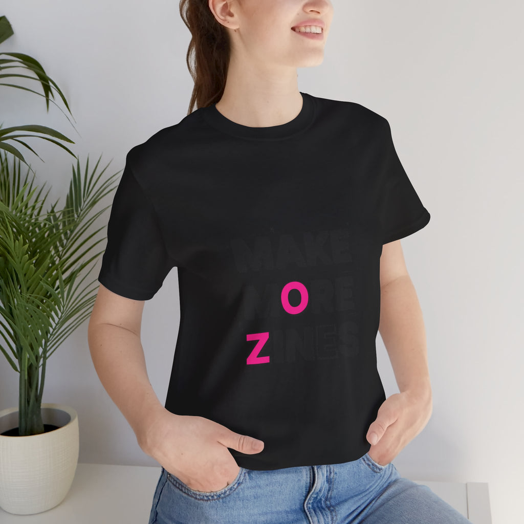 MAKE MORE ZINES Tee | ransom collage shirt, zine style cutout letters