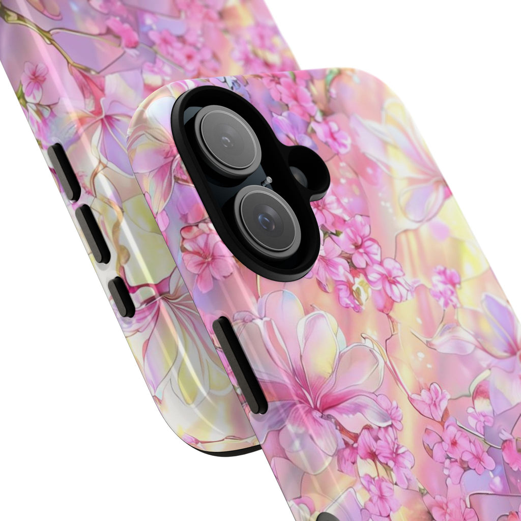 Floral Elegance Tough Phone Case – Dual-Layer Protection for iPhone 17/16/15 & Samsung | Glossy or Matte Finish | Morphesa