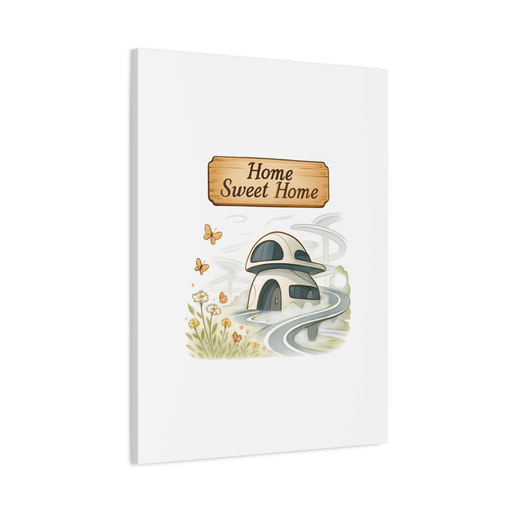 Home Sweet Home Canvas Wall Art — Cozy Cottage Matte Stretched Canvas