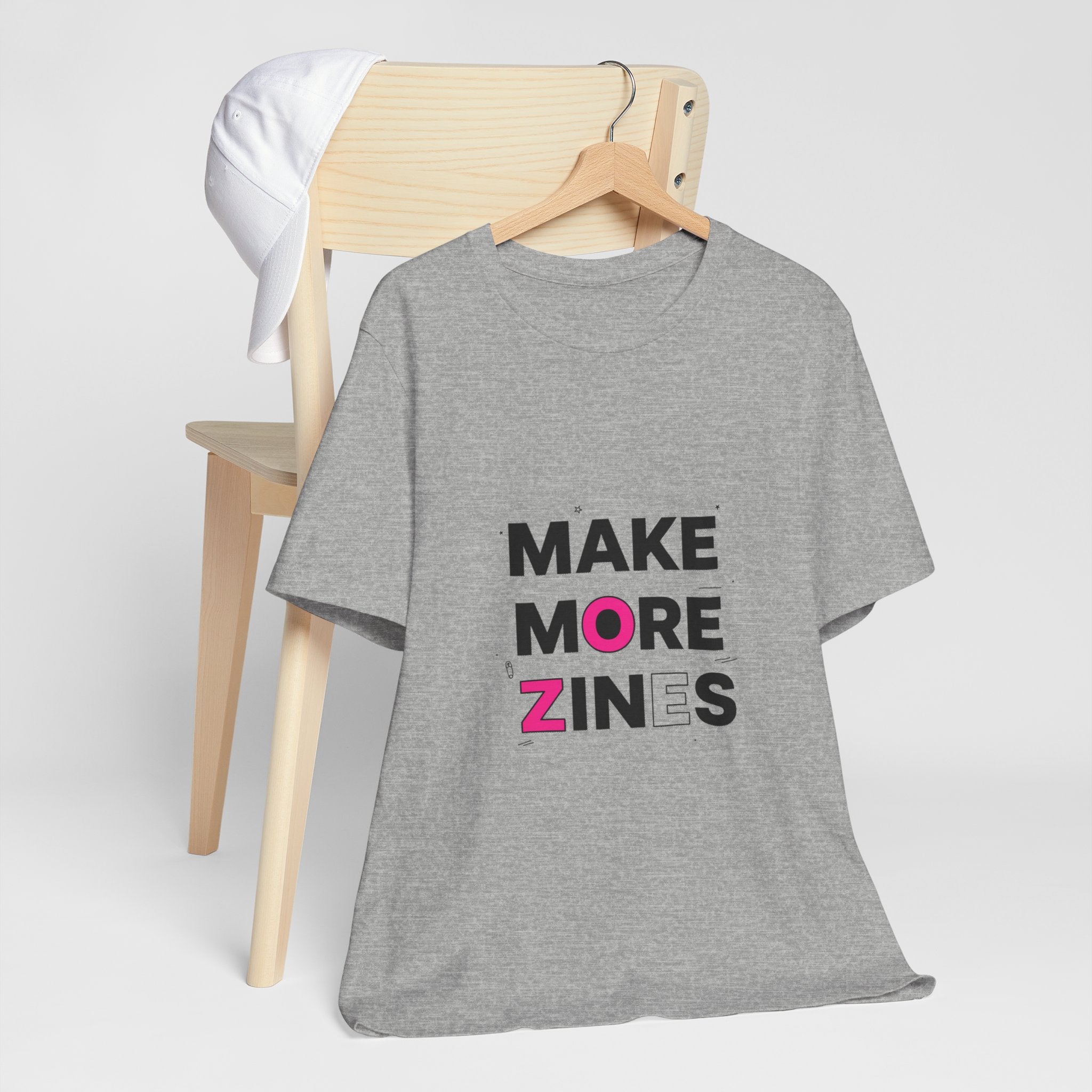 MAKE MORE ZINES Tee | ransom collage shirt, zine style cutout letters